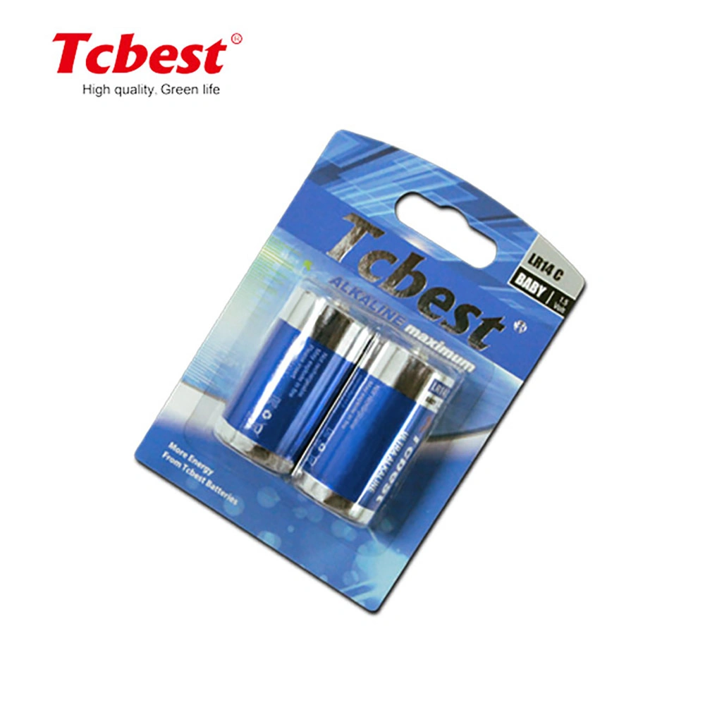 Tcbest Manufacturer Ultrta Alkaline Primary Dry Battery of Size Lr14 C 1.5V Battery with MSDS for Toys