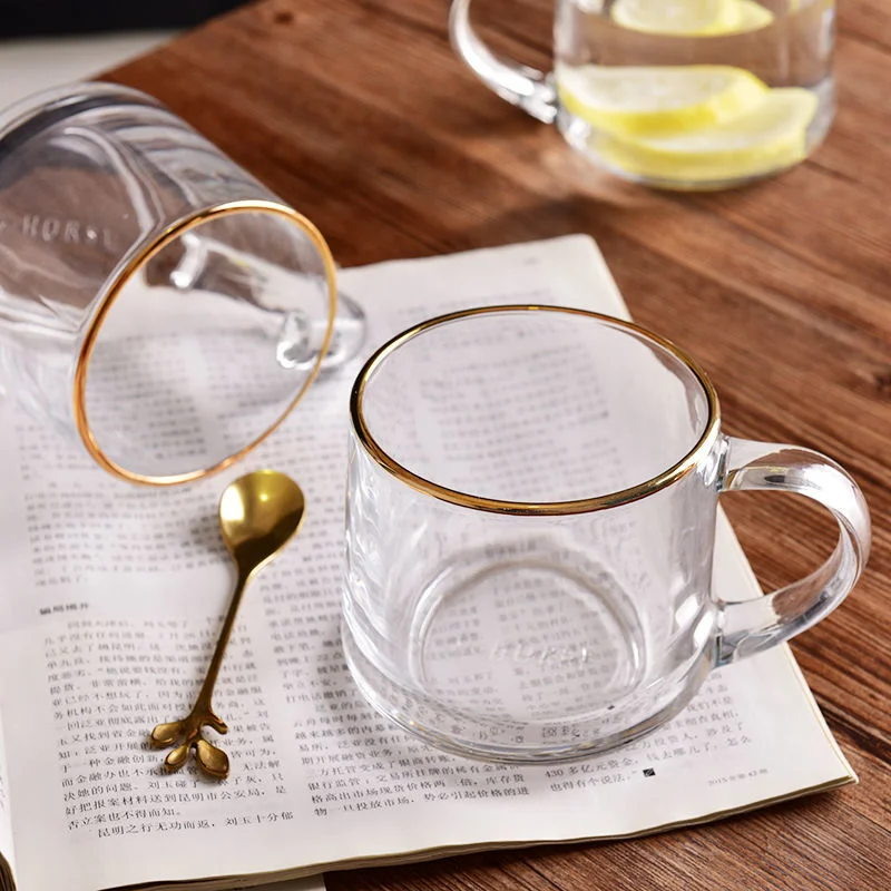 Classic White Ceramic Coffee Mug Gold Pattern Mugs Tea Gold Liquid