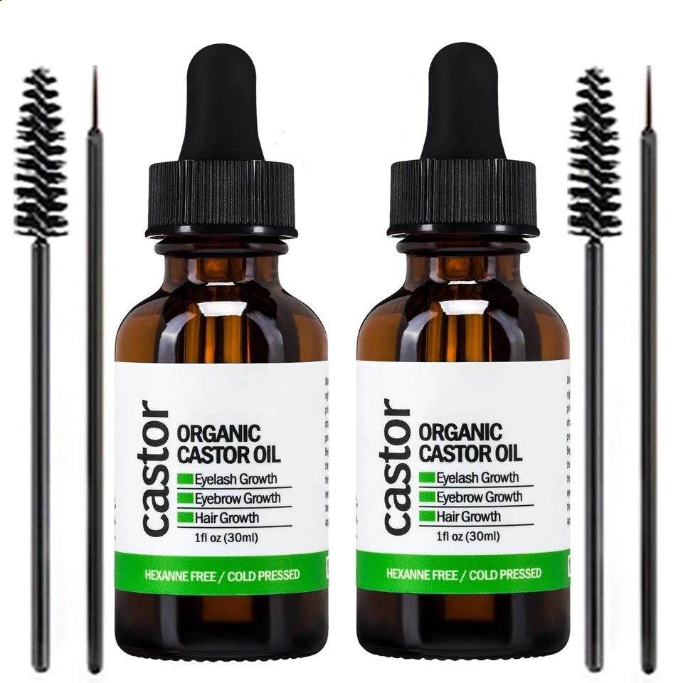 A humidade Jamaican Black Óleo de rícino Organic para cabelos Eyelash Crescimento Sobrancelhas