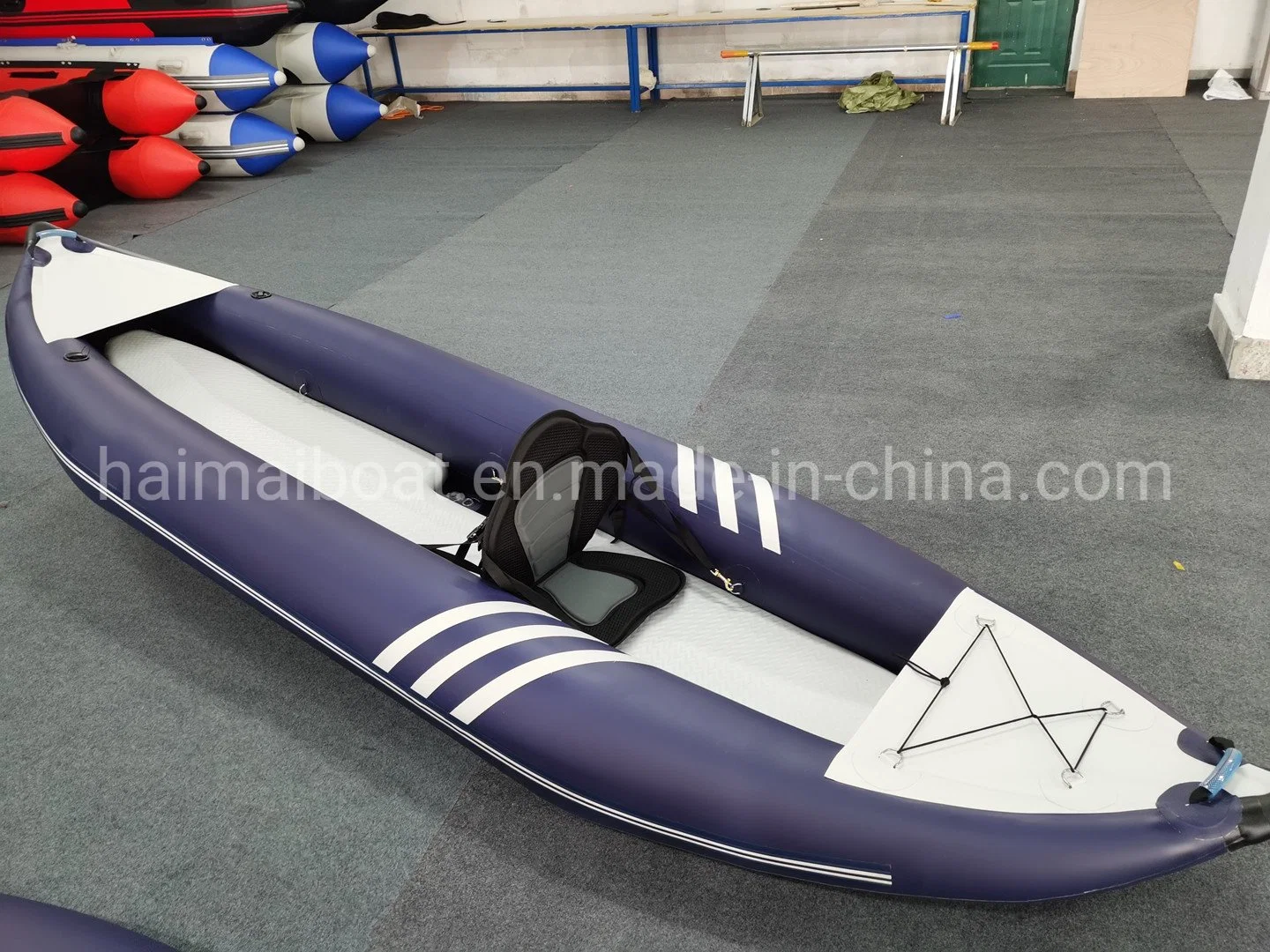 China proveedor profesional de Rafting Barco 12.5ft simple/doble de 3,8 metros persona 0.9/1.2mm PVC canoa kayak inflable con asiento de tela cubierta de aire para la venta