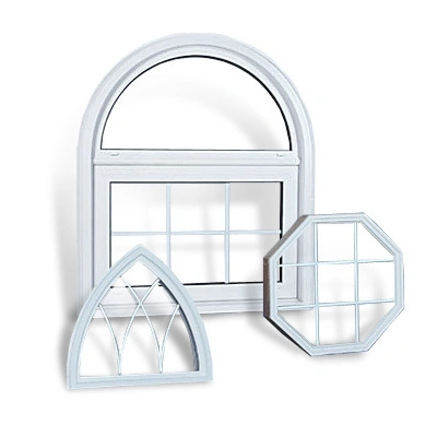 Customized Design Plastic Used Arch Windows and Doors for House