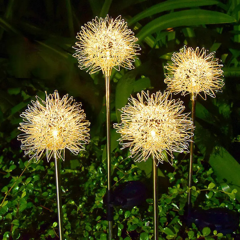 LED Solar Light Outdoor Dandelion Lights Garden Decoration Fireworks