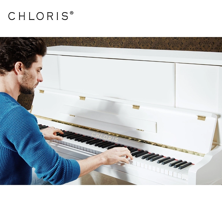 Teaching Piano White Upright Piano Mechanical Hu-125W