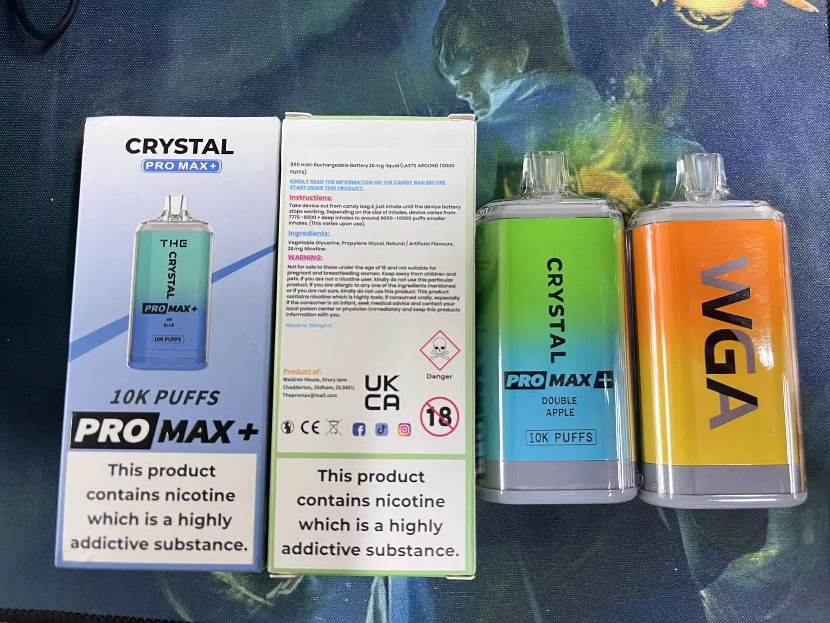 Shenzhen Wholesale/Supplier Original Wga Crystal Max+ 10000puffs Disposable/Chargeable Vape Cheap