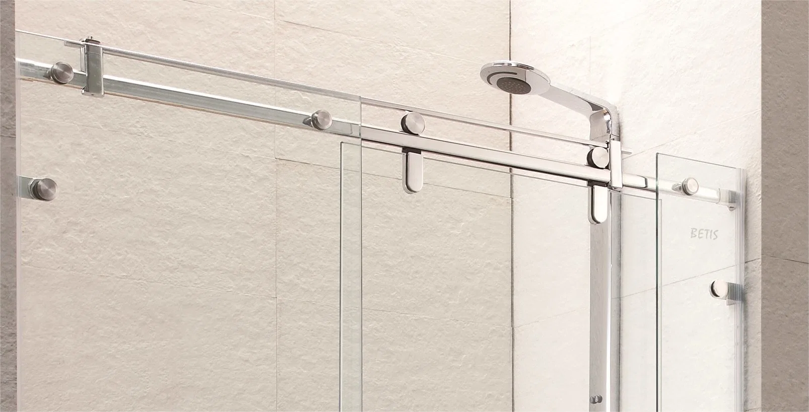 Factory Direct-Sale ASTM-Standard Stainless-Steel Shower Glass Accessories Top Bar