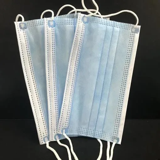 3ply Disposable Surgical Mask Made of Meltblown Non Woven Disposable Medical Face Mask with Earloops