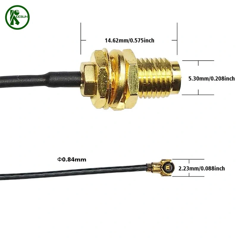 300mm Ufl to SMA M. 2 Ngff U. FL to RP-SMA Female Mhf4 Ipex4 Ipex Connector Pigtail WiFi Antenna Extension Cable