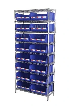 Plastic Shelf Bins Stackable Storage Bins for Industrial Shelving