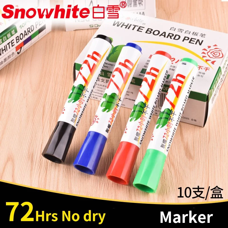 Office Supply Stationery Dry Erase Marker Pen, Vivid Color, Rournd Nibs White Board Markers, Red