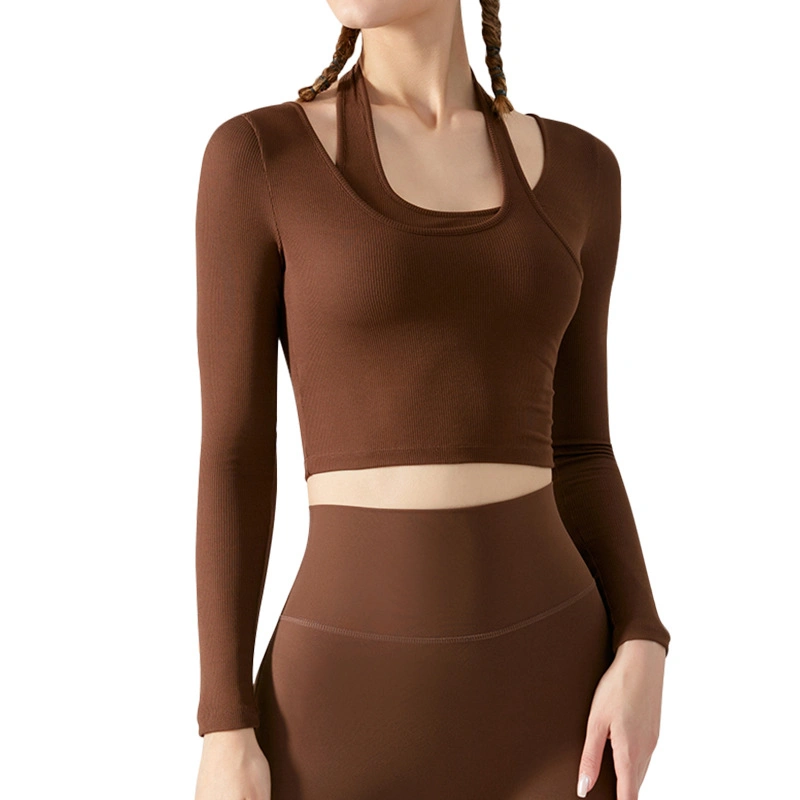 Chestnut Color Series Maillard Girls' Sports Suit Women's Yoga Suit Outdoor Fitness Suit