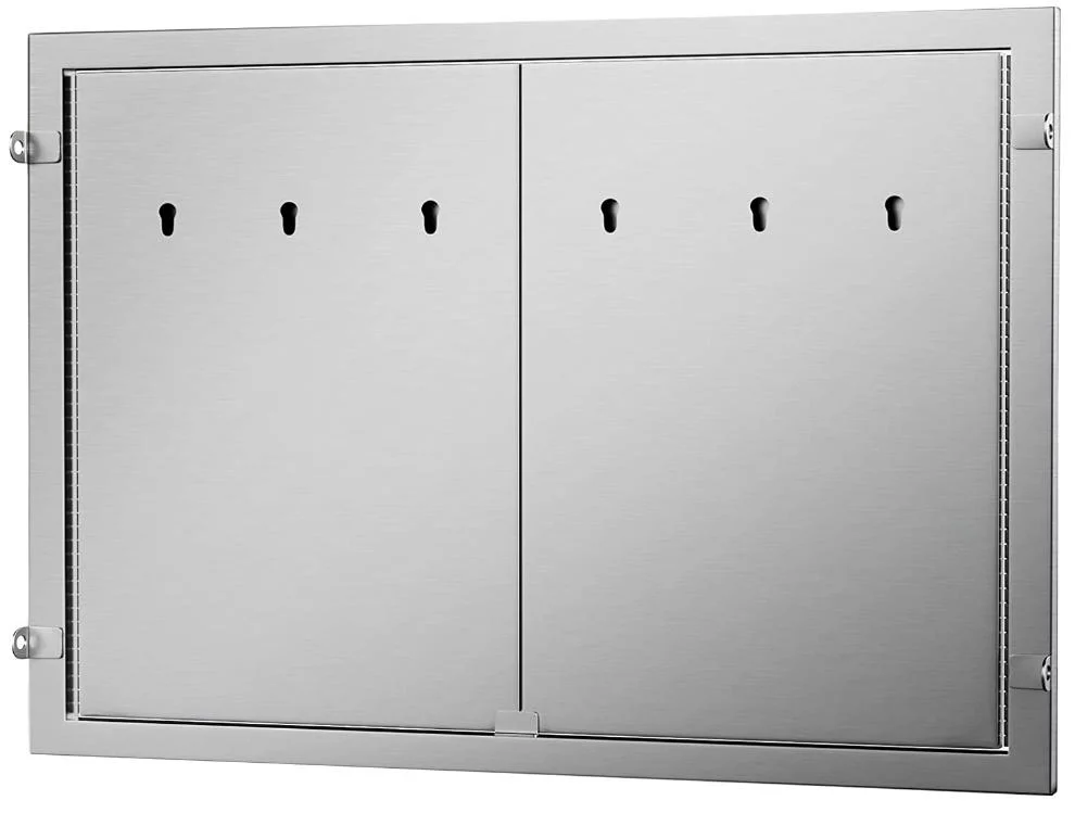 28W X 19h Inch Double BBQ Door Stainless Steel Outdoor Kitchen Doors for BBQ Island Grill Station, Outside Cabinet