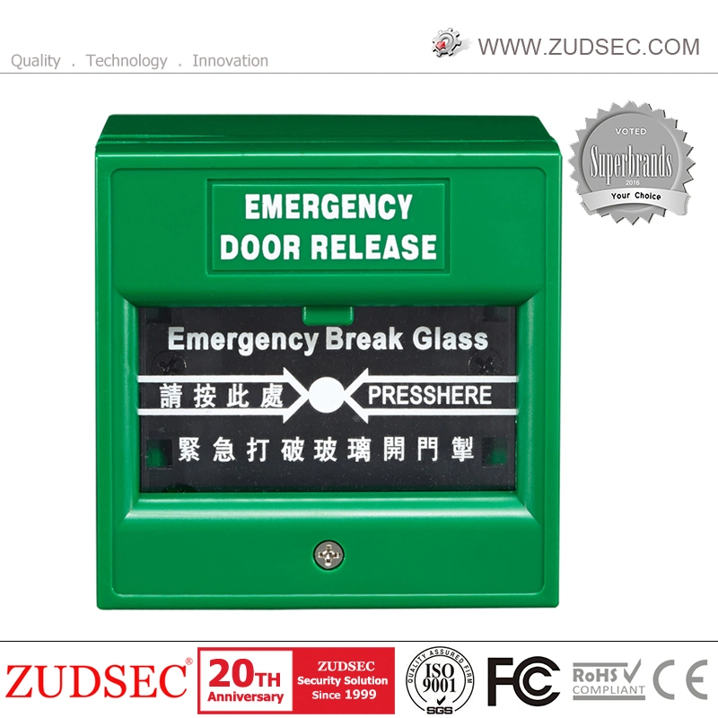Break Glass Fire Emergency Exit Door Release Button with Red Colour