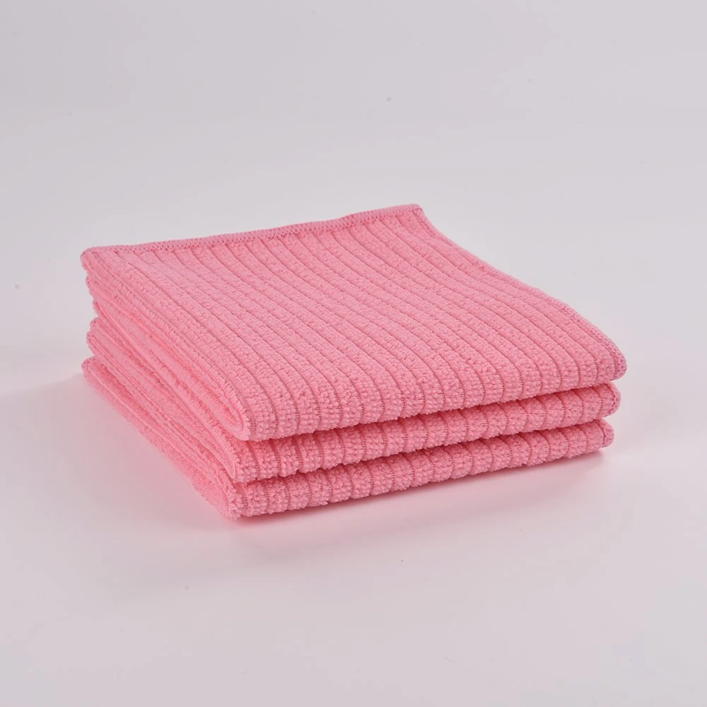 Strips Design Microfiber with Poly Mesh Kitchen Dish Cleaning Cloth