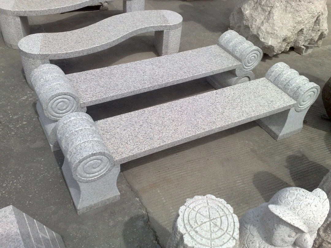 Piedra de granito natural mesa y silla para decoración de jardín (TC08)