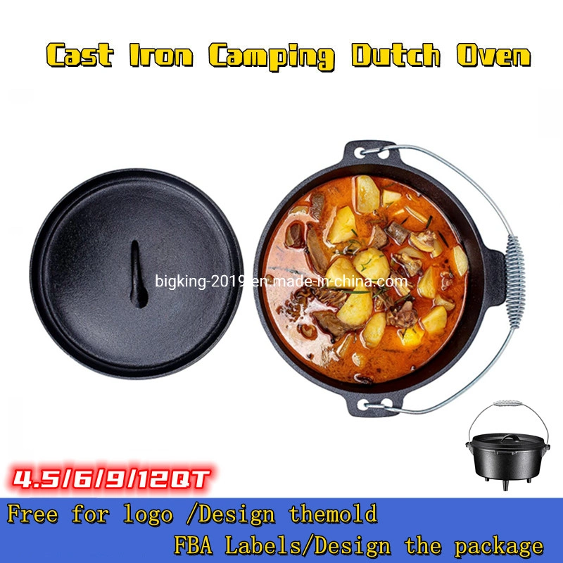 Cast Iron Camp Dutch Oven with Lid