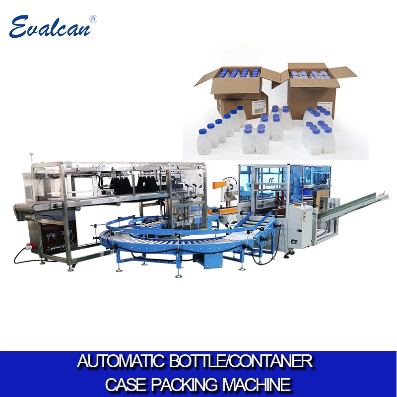 Automatic Carton Case Filling Sealing Packing Packaging Machine for Soap Plastic Paper Food Bottle Gable Top Falling Drop Box Packer Equipment