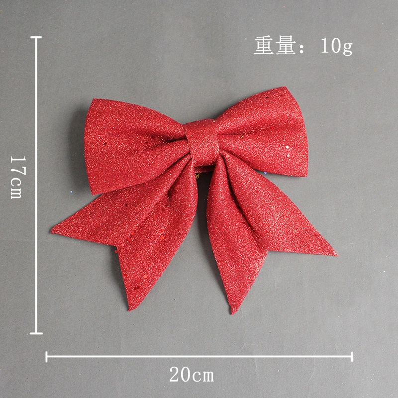 Christmas Pearl Cotton Gold Powder Bow