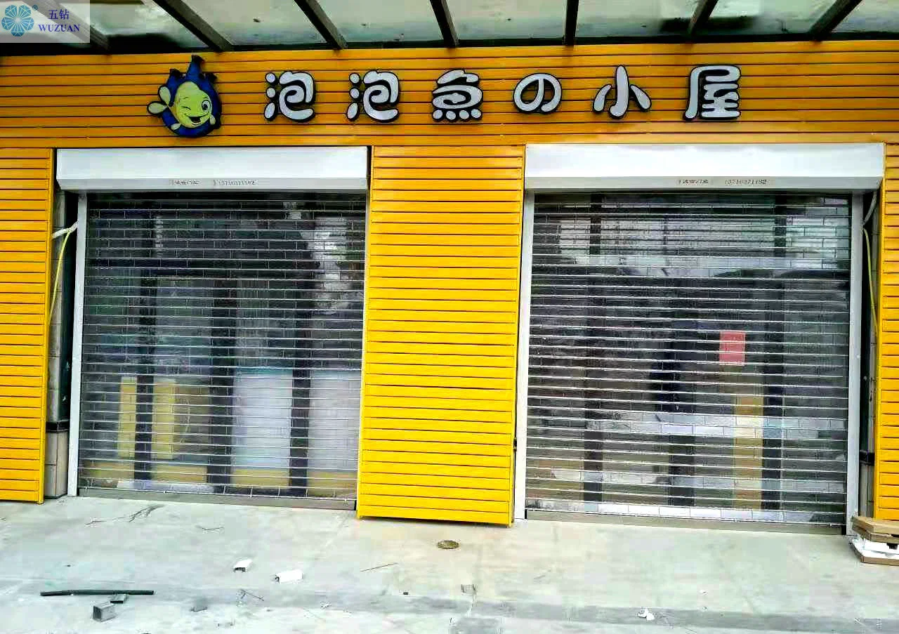 Bespoke Security Automatic Beautiful Special Security Polycarbonate Ttransparent Crystal Roller Shutter Doors Ffor Shopping Malls