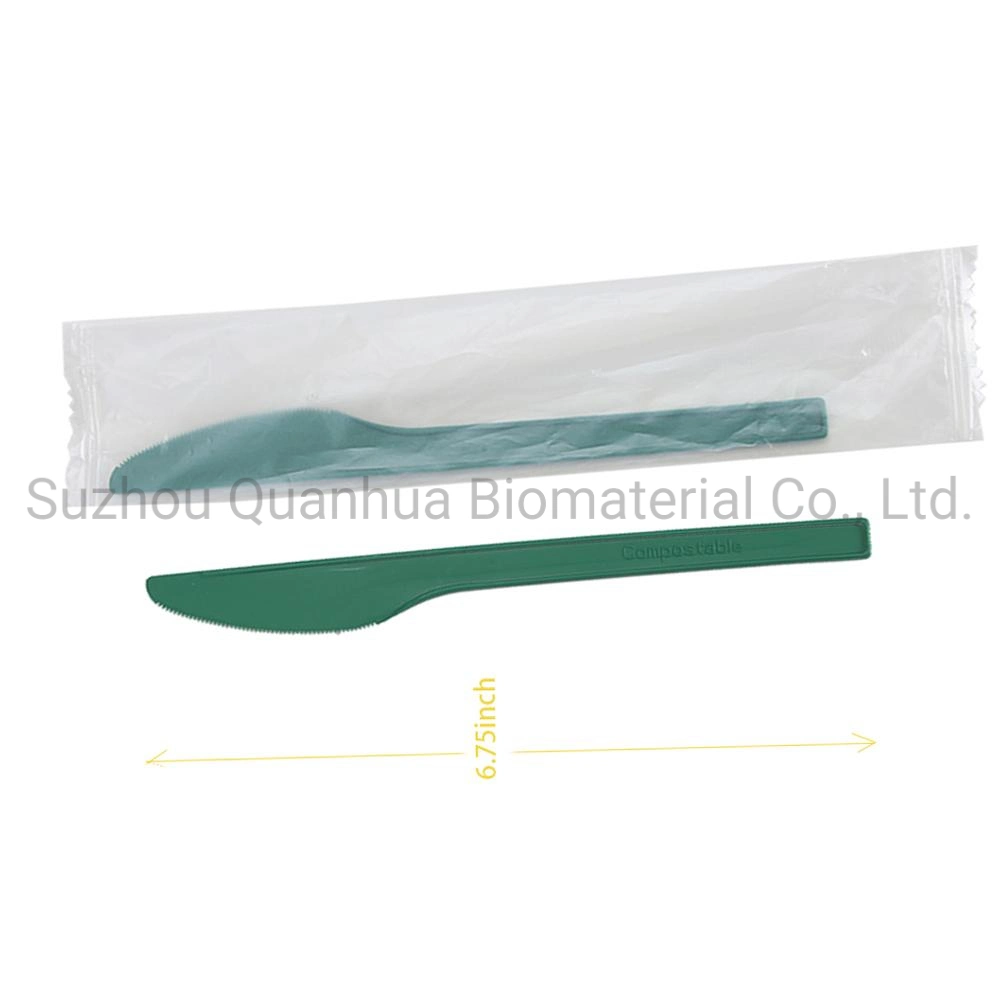 Original Factory 100% biodegradable Fork CPLA compostable Disposable Knife y. Cuchara