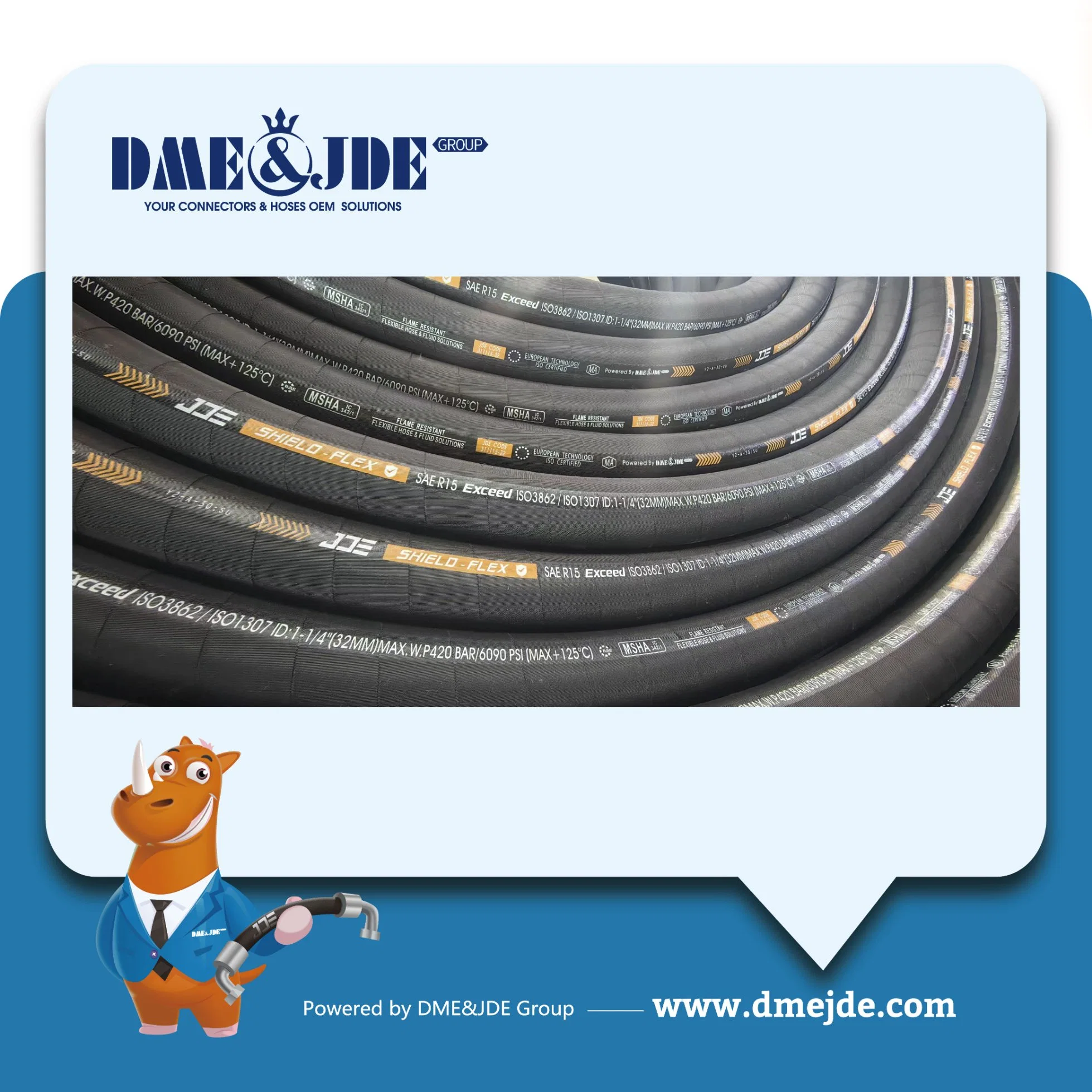 Multi-Layer ISO 3862 R15 Wire Spiral Hydraulic Hose