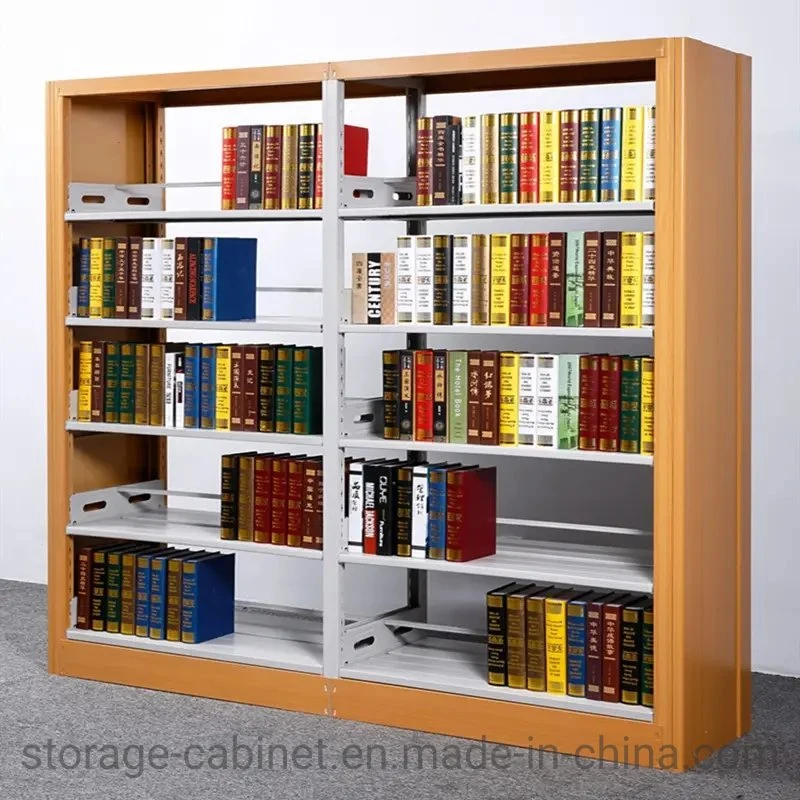 Library Iron and Wood Metal Steel Book Shelf School Furniture