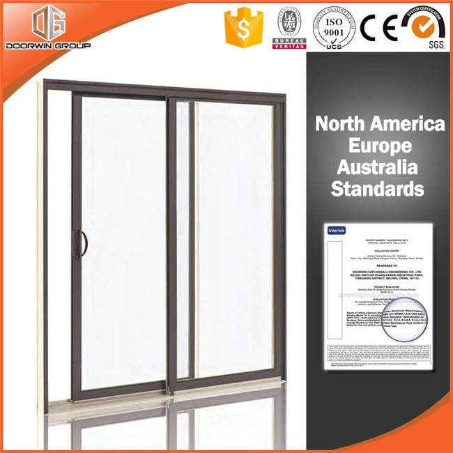 Double Glass Quality & Cheap Sliding Window for Apartment, North-America Style Aluminum Solid Wood Gliding Window