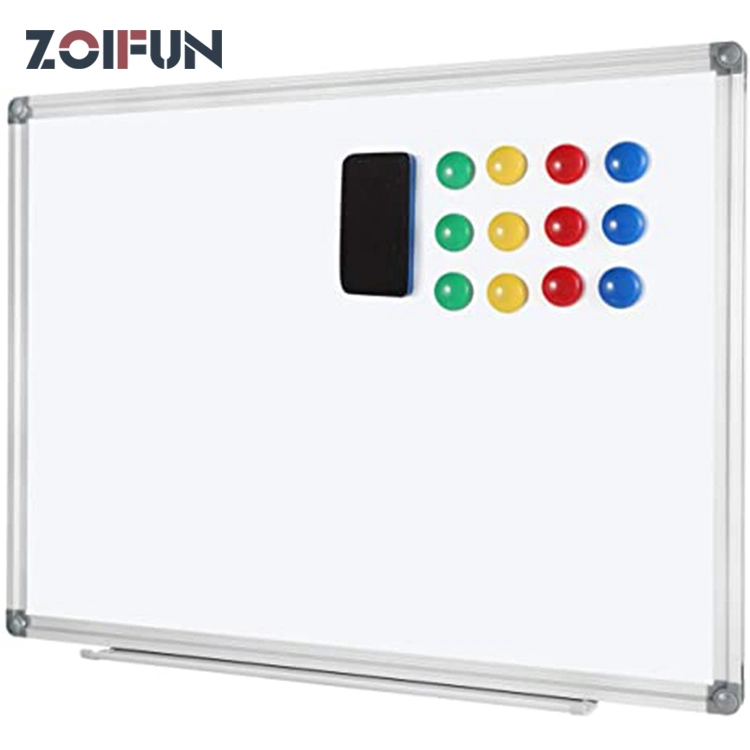 Double Magnetic White Board Sale School Wooden Stripe Whiteboard for Classroom Students