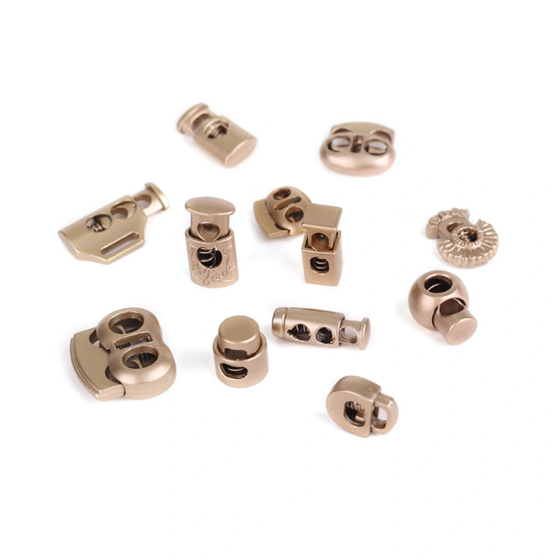 Wholesale/Supplier Custom Metal Alloy Spring Stopper Rope Cord Lock Ends Stopper Gold Cord Stopper for Coat