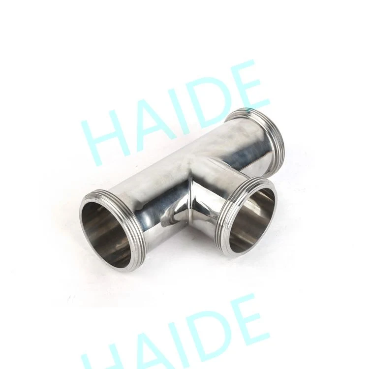 Edelstahl Rohrverschraubung Sanitär T-Weld Triplet SMS Standard (HDF-TS001)