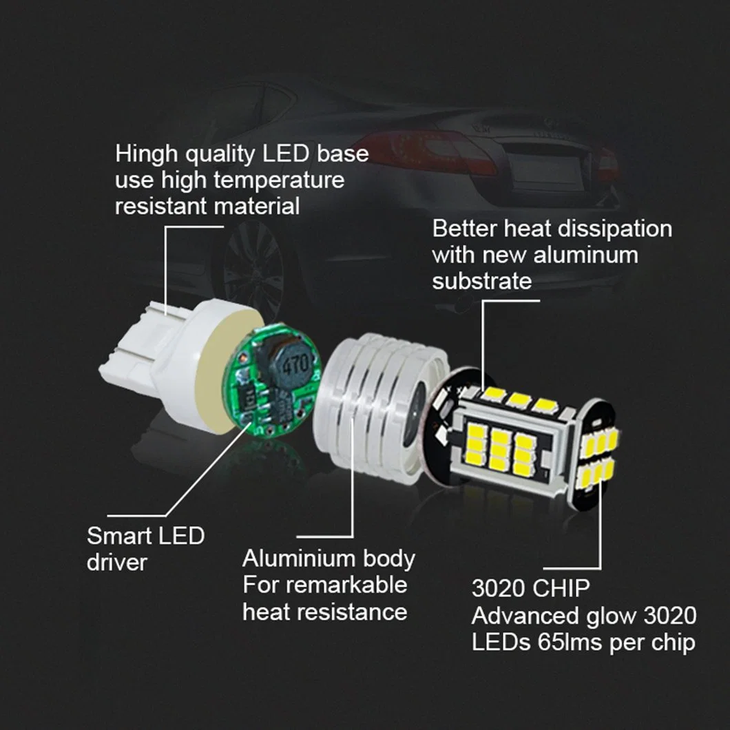 Gview V30 3020 30SMD Chip 15W 1156/1157/3156/3157/7440/7443/BA15S/P21W/BAU15S turn canbus LED Auto Light Reverse OEM