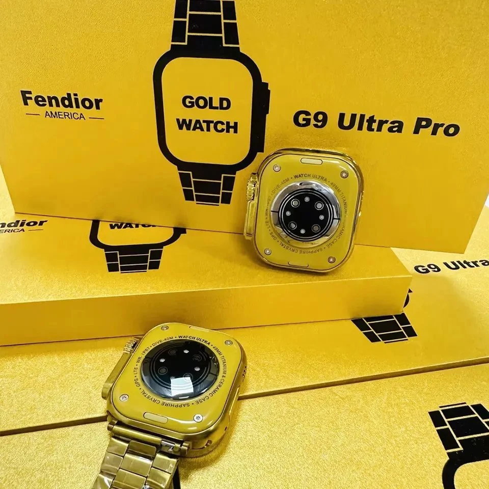 G9 Ultra PRO Smartwatches 24K Gold New Model 3 Watch Bands Sport Waterproof Bluetooth Call Best Smart Watch