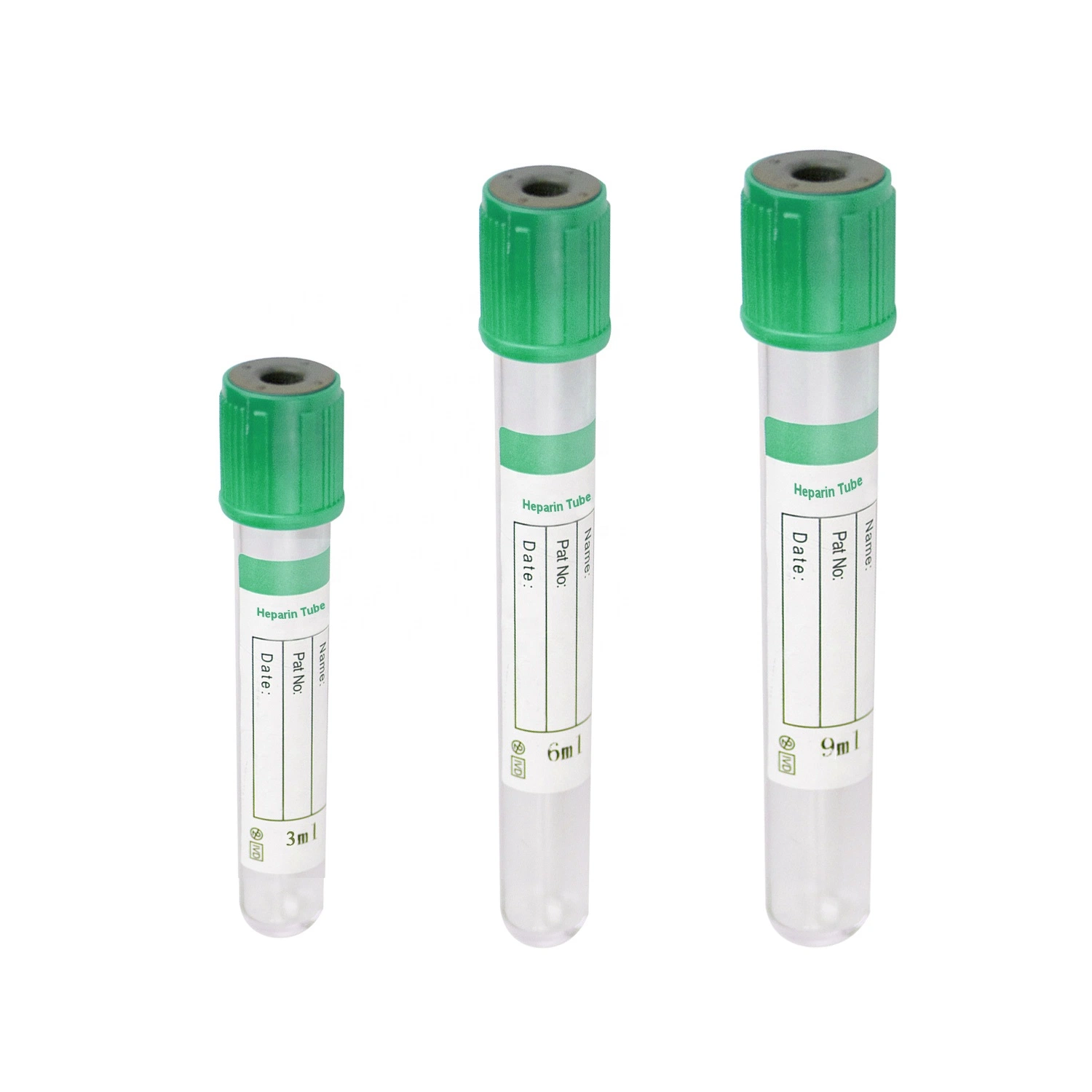 Heparin Tube Vaccutainer of Green Cap Blood Collection Tube