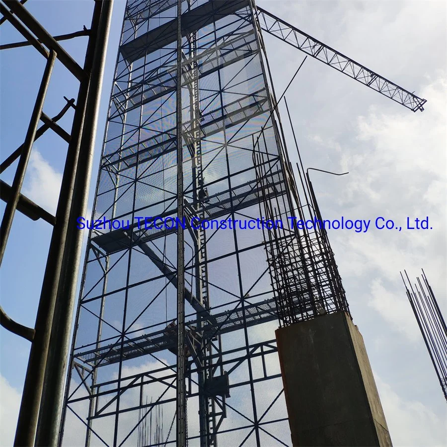 Tecon Self Climbing Scaffolding with Multiple Working Decks and Safety Access