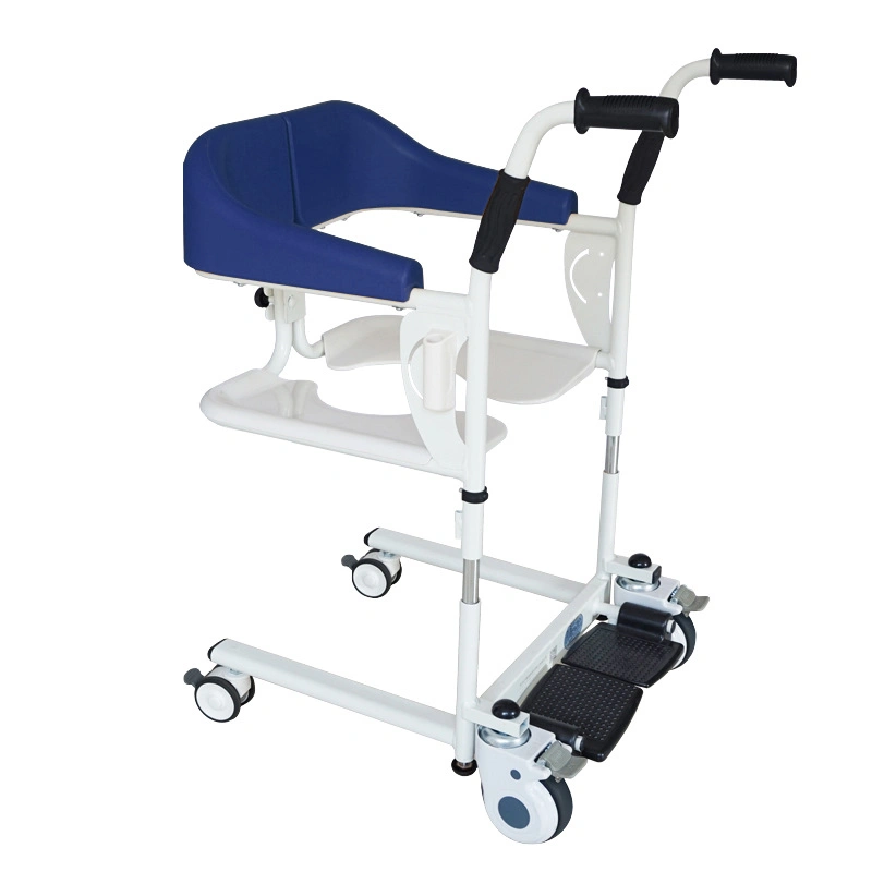 Manual de rehabilitación de wc Silla de Ruedas Silla de wc móviles de elevación de la transferencia del paciente Enfermería Silla de baño para los ancianos