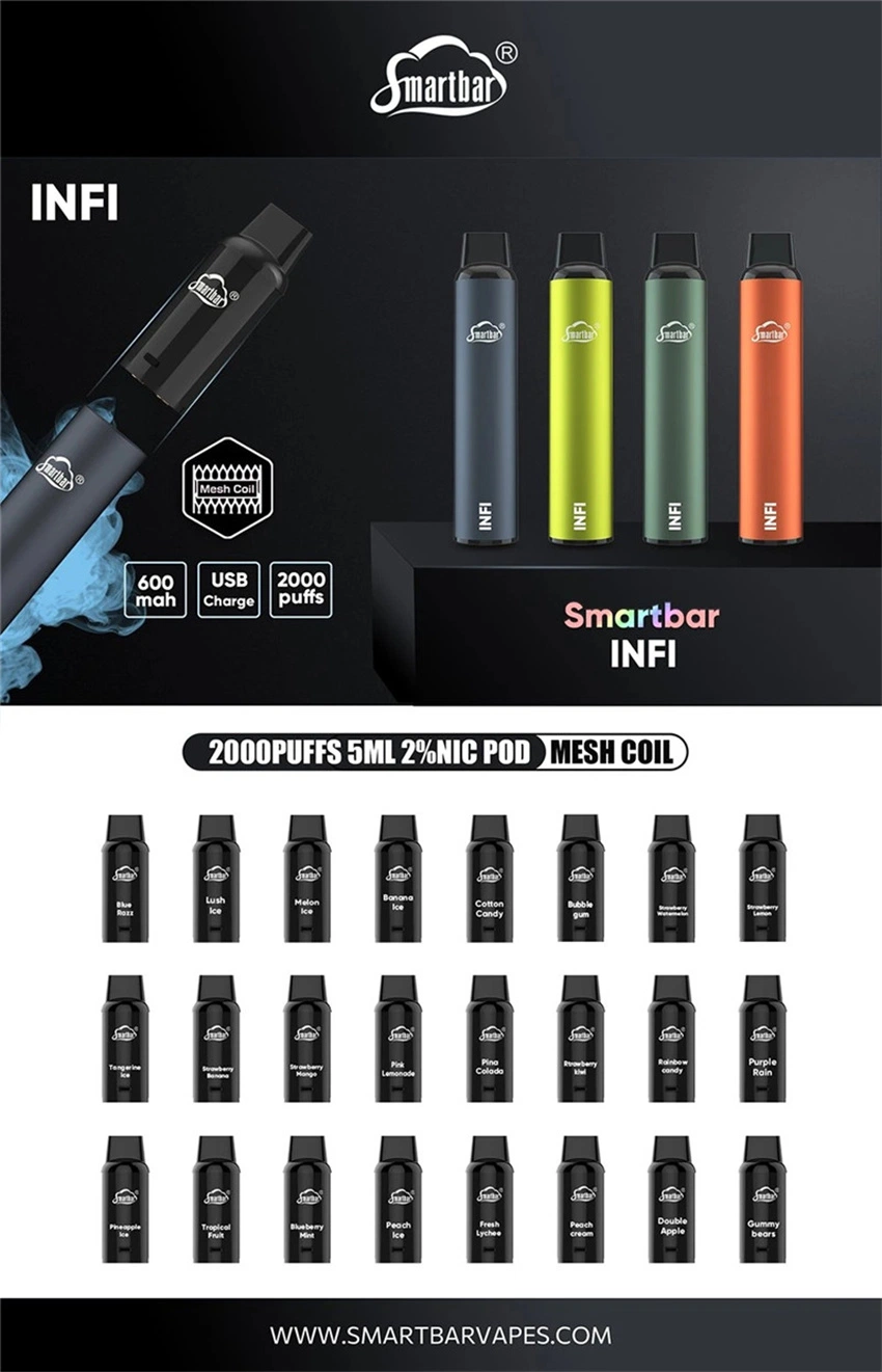 Infi Mini Rechargeable 2000 Puffs Prefilled Pod Disposable/Chargeable Vape Pens Kit