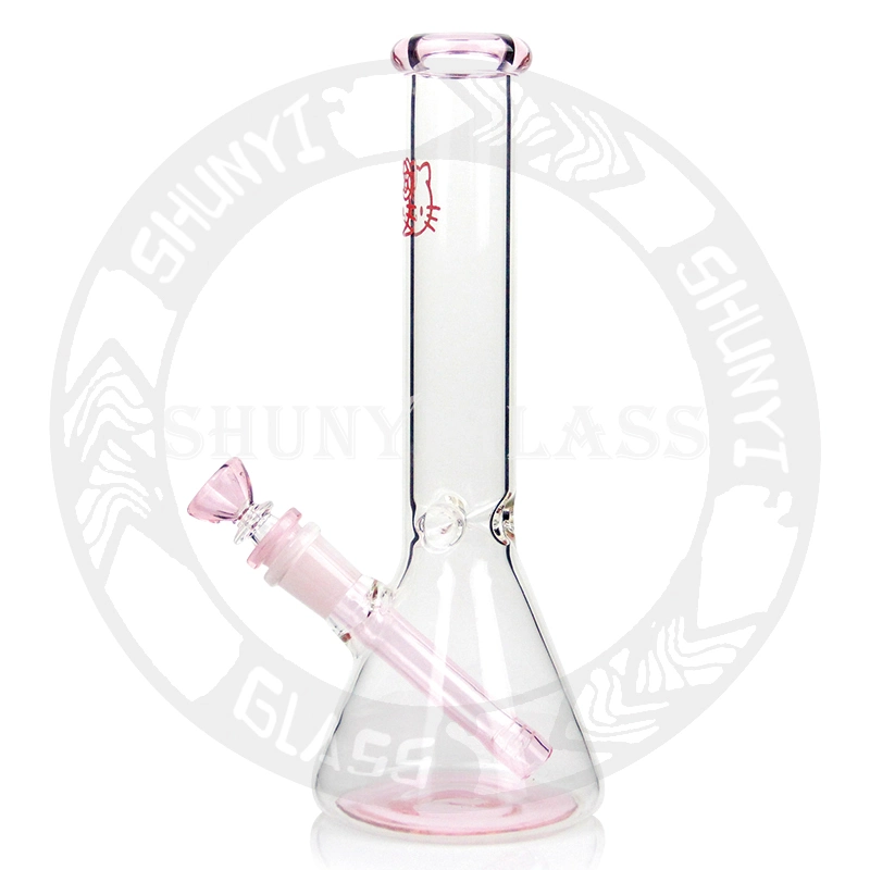 10''Hello Kitty Becher DAB Rig Hookah Shisha Pink 14,4mm Joint Rauchwasserleitung Aus Glas
