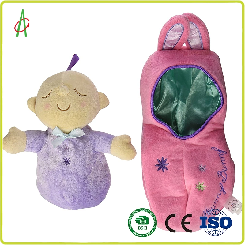 Soft Stuffed Baby Comfortable Pea Washable Insect Rabbit Peanut Shape Plush Toy