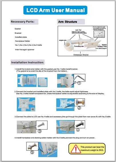 Plastic LCD Holder for Intraoral Camera Dental Monitor