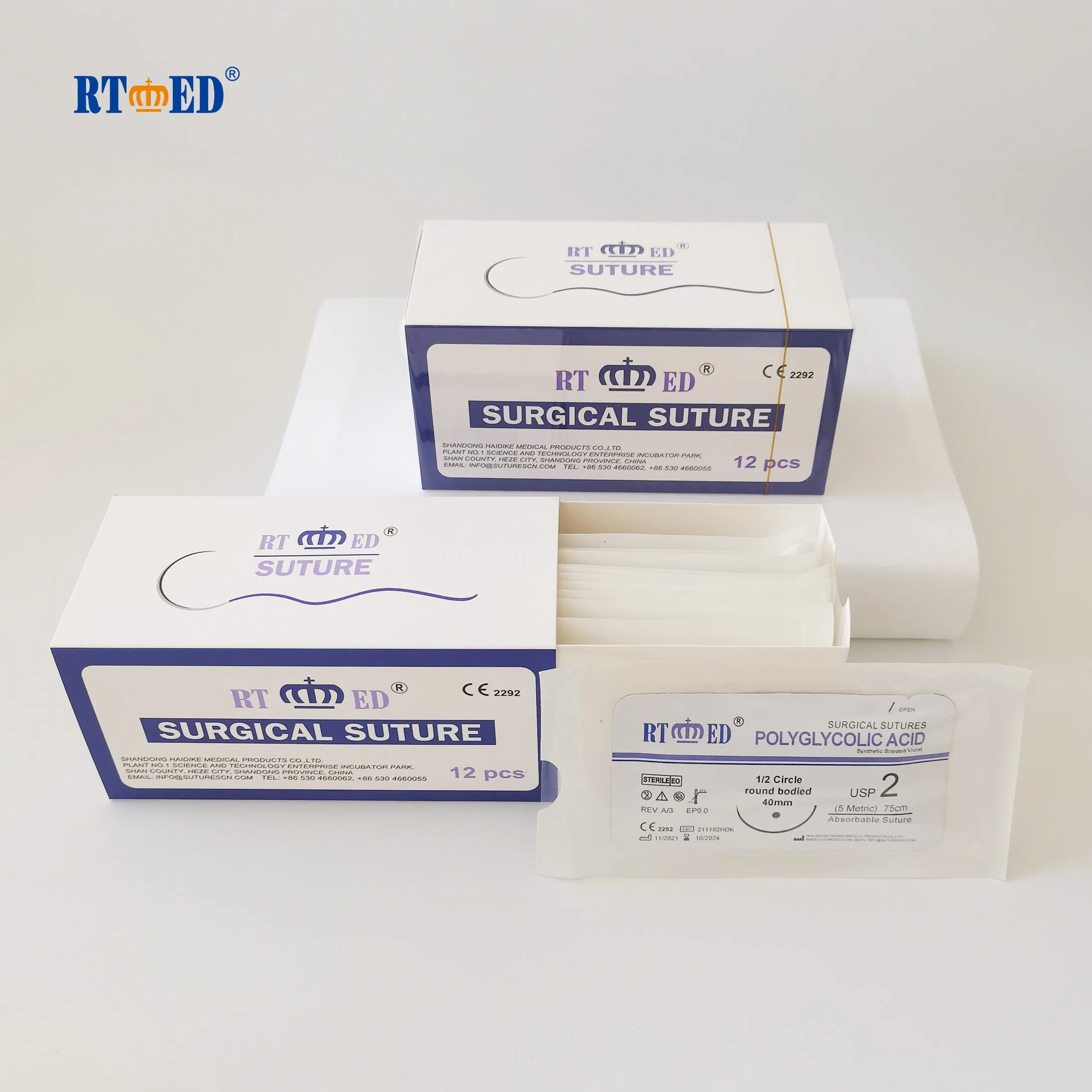 Medical Supply Surgical Absorbable PGA/Pgal Suture Wound Skin Closure Suture