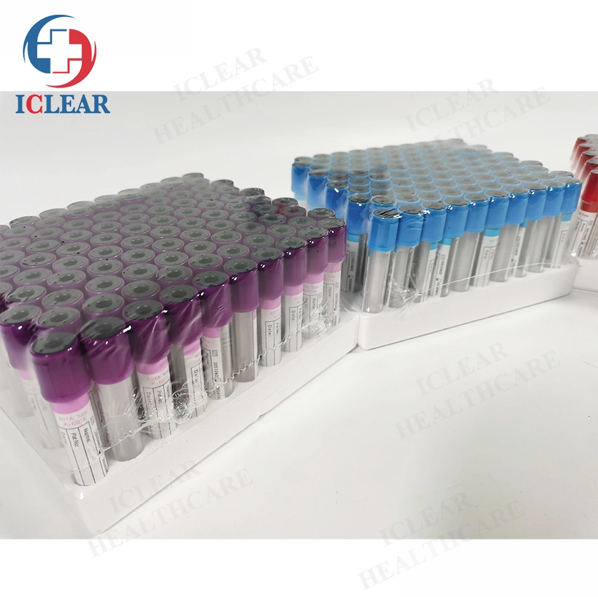 Multiple Glass or Pet Medical Disposable Vacuum Blood Collection Tubes