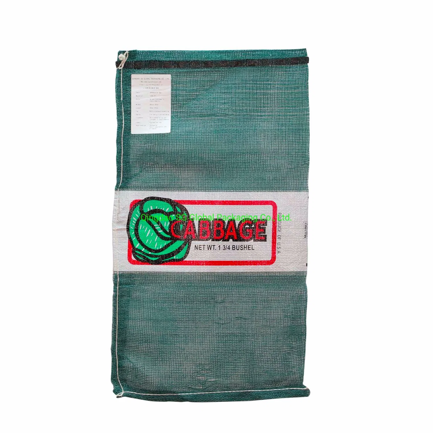 SGS CE Wholesale Durable Plastic Drawstring Packing 50lb 50kg Potato Onion Cabbage Garlic Fruit Orange Bean Firewood Empty PP Tubular Leno Mesh Net Bag