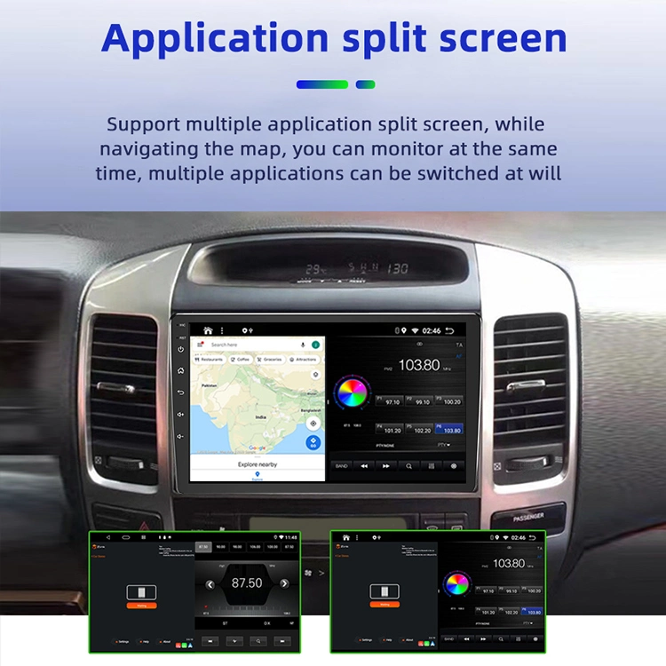 Venta caliente totalmente táctil Android de 9 pulgadas de pantalla capacitiva de GPS para coche soporte DVD de vídeo