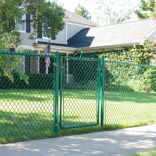 4 FT X 50 FT Steel Backyard Home Barrier Border Green Chain Link Fence Fabric.