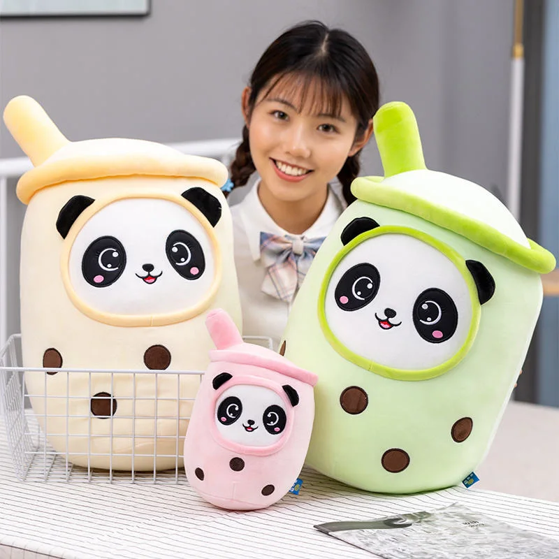 New Soft Stuffed Bubble Milk Tea Plushie Doll Gifts for Kids Boba Tea Plush Pillow Cushion Stuffed Toys