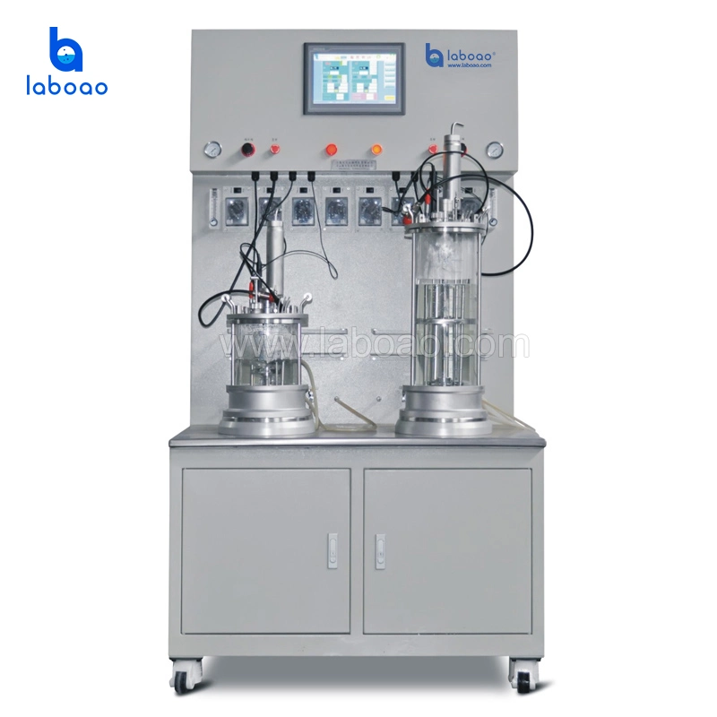 Laboao Basic Multi Parallel Glass Bioreactor Fermenter Jacketed Bench Top Bioreactors