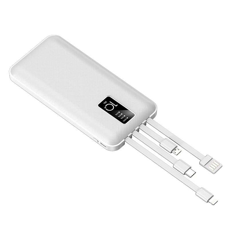 Free Sample 2022 Hot Sale Amazon Hot Sell Best Laptop Portable Mini 1000mAh Power Bank Mobile Charger Battery with 4 Cables