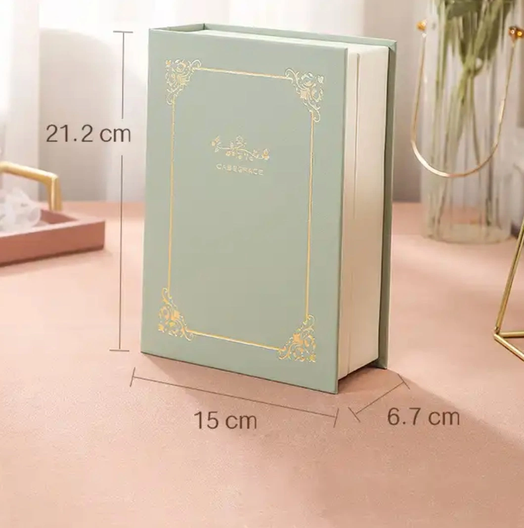 PU Leather Diary Jewelry Box Stand Magnetic Design Magic Book Jewelry Box