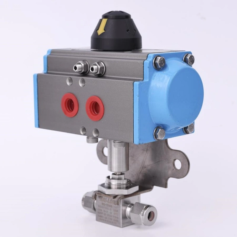 Nai-Lok Stainless Steel 316 3000psi Instrument Valve with Air Torque Pneumatic Actuated Ball Valve Single and Double Actuating Instrument Valves