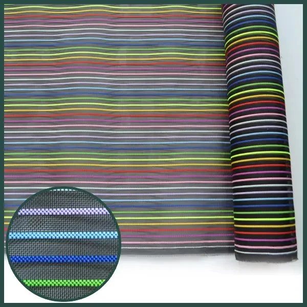 Safety Colourful Stripe Filter Net Nylon Mesh for Pencil Box Pencil Bag