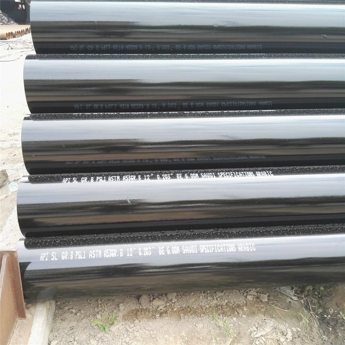 API 5L Grad B Carbon ERW Black Steel Rohre für Öl- Und Gasleitungen